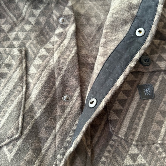 Roark Men's Brown Geometric Shirt Jacket - Picture 4 of 5